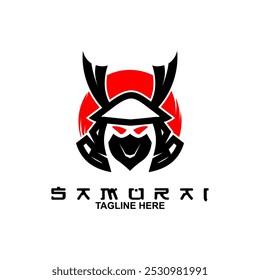 Logo Ronin. Projeto de ilustração do vetor do logotipo do Samurai. Logo Ninja.