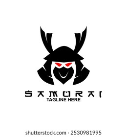 Logo Ronin. Projeto de ilustração do vetor do logotipo do Samurai. Logo Ninja.