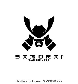 Logo Ronin. Projeto de ilustração do vetor do logotipo do Samurai. Logo Ninja.