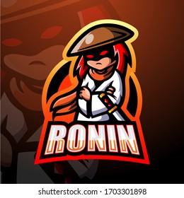 Ronin mascot esport logo design