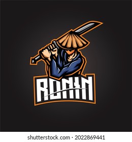 ronin mascot esport logo design