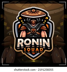 Ronin mascot. esport logo design