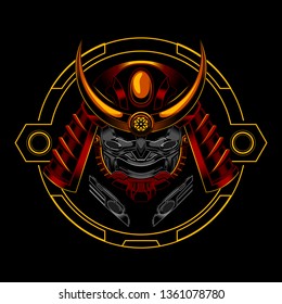 Ronin Robotic Samurai Knight vector illustration