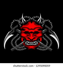 Ronin samurai with Kama chain