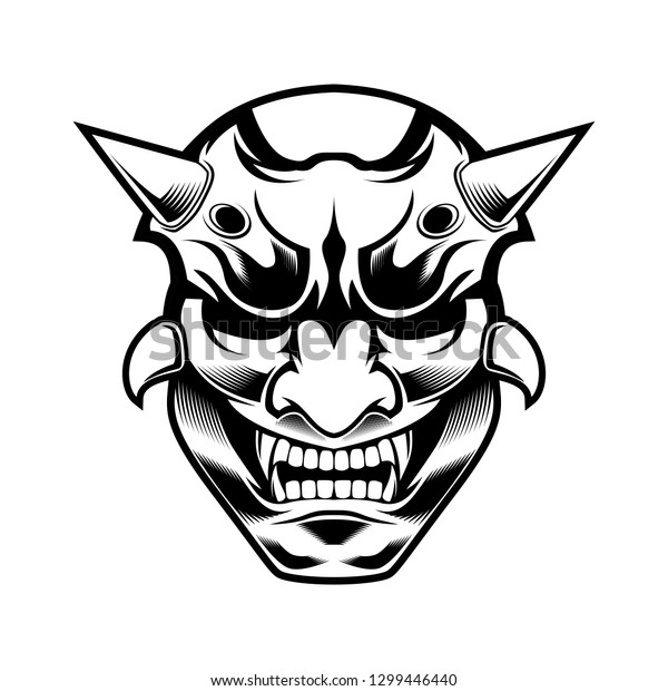 Ronin Samurai Mask Vector Illustration Stock Vector (Royalty Free ...