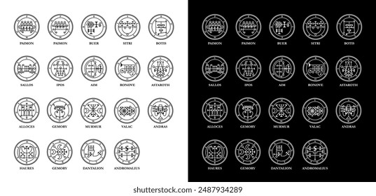 Ronove Ronové Ronwe Ronoweh Monster Marquis Spirit Hell Duke Knight Dictionnaire Infernal Ars Goetia Demon Hell Logo Icon Sign Symbol Emblem Badge Transparent No Background Vector EPS PNG Clip Art