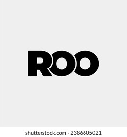 ROO initial letter monogram typography logo vector