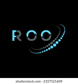 ROO letter logo creative design. ROO unique design.

