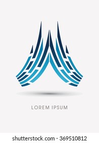 Roof Abstract construction, Iceberg concept design graphic vector