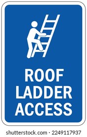 Roof access sign and labels