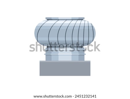 Roof air ventilator. Simple flat illustration.