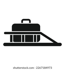 Roof bag rack icon simple vector. Car trunk. Carrier trip