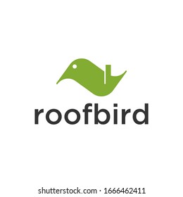 Roof and Bird Logo Icon Design inspiration