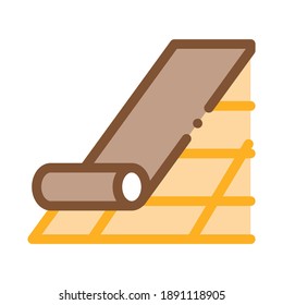 roof bitumen shingle icon vector. roof bitumen shingle sign. color symbol illustration