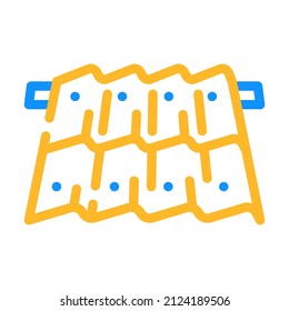 roof building material color icon vector. roof building material sign. isolated symbol illustration