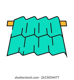 roof building material line icon vector. roof building material sign. isolated symbol illustration