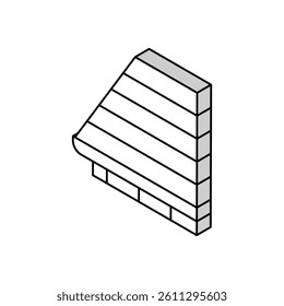 roof building structure isometric icon vector. roof building structure sign. isolated symbol illustration