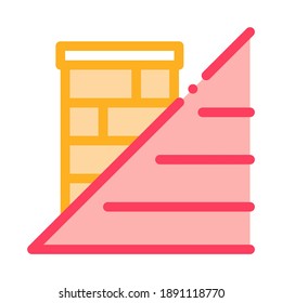 roof and chimney icon vector. roof and chimney sign. color symbol illustration
