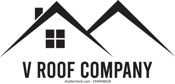 Roof construction company vector logo, You are free to  change any element as your preference