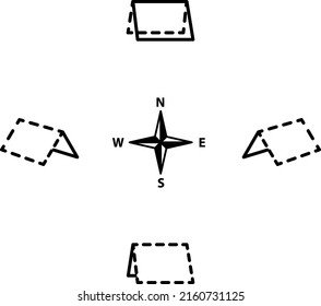 Roof direction icon , vector