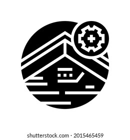 Roof Fascia Glyph Icon Vector. Roof Fascia Sign. Isolated Contour Symbol Black Illustration