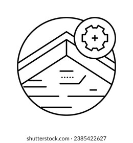 roof fascia line icon vector. roof fascia sign. isolated contour symbol black illustration