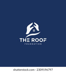 Roof Foundation Charity Logo Design For House Home Building Constructions For using any purpose very easy to edit vector template 
