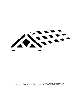 roof framing wood frame house glyph icon vector. roof framing wood frame house sign. isolated symbol illustration