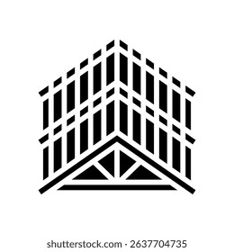roof framing wood frame house glyph icon vector. roof framing wood frame house sign. isolated symbol illustration