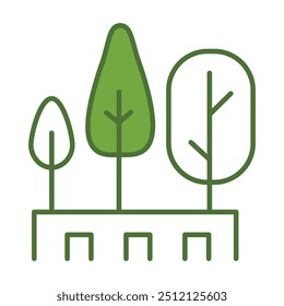 Roof Garden Editable Line Icons. Green Technology, Net Zero, Carbon Neutral and Environmental Sustainability Concept in Minimal Style. Thin Outline Icons Collection