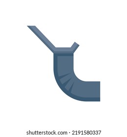 Roof gutter icon. Flat illustration of roof gutter vector icon isolated on white background