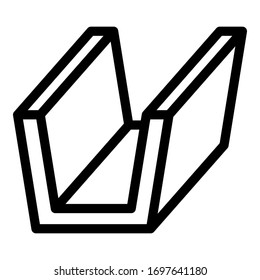Icono de la alcantarilla del techo. Icono de vector de cubierta de contorno para diseño web aislado en fondo blanco