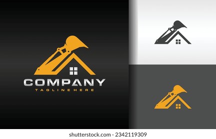 the roof home excavator logo