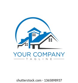 Roof, Home, House, Construction, architecture, apartment, duplex, Properties, dormitoriy, dwellings, mortgage, real estate developer logo Design Vector Illustration