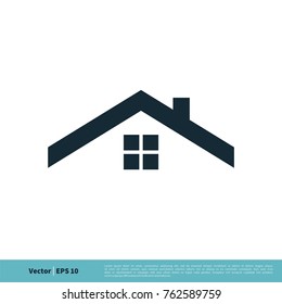 Roof / Home Icon Vector Logo Template Illustration Design. Vector EPS 10.