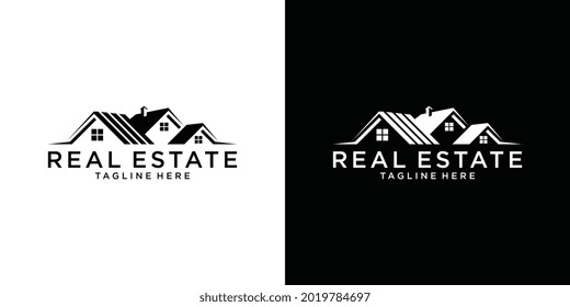 Concepto de diseño vectorial de los techos y el logotipo del hogar. Logotipo del inmueble