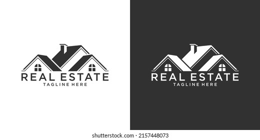 Roof and home logo vector design concept. Real estate logo