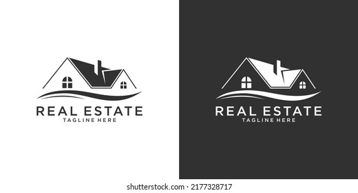 Roof and home logo vector design concept. Real estate logo