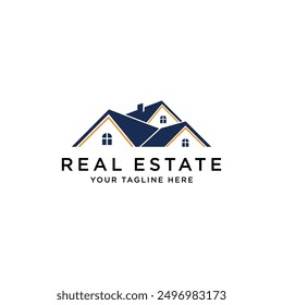 Roof and home logo vector design concept. Real estate logo