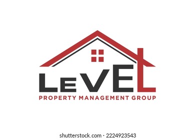 Roof house building logo home level up renovation icon symbol