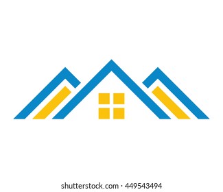 roof house housing home residence residential real estate image vector icon