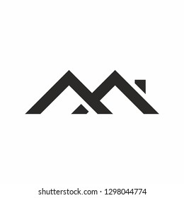 Roof house icon logo simple. Vector