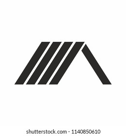 	
Roof house icon logo. Vector 