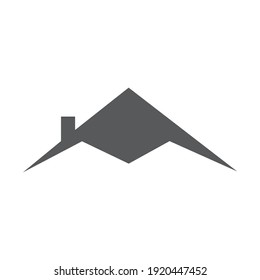 Roof house icon logo. Vector
