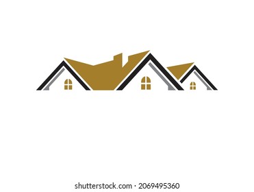 Roof house logo design concept related to real estate or property