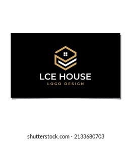 DACH- ODER HAUSLOGO-DESIGN MIT LCE, CE ODER E-INITIAL