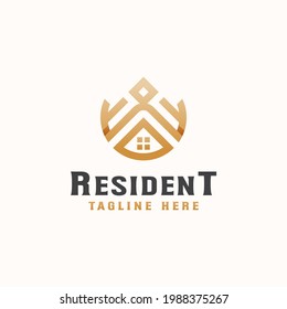 Roof House Real Estate Modern Concept Logo Template Vector Illustration