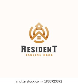 Roof House Real Estate Modern Concept Logo Template Vector Illustration