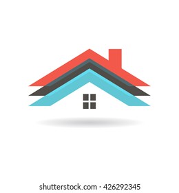 Roof houses logo. Vector graphic design