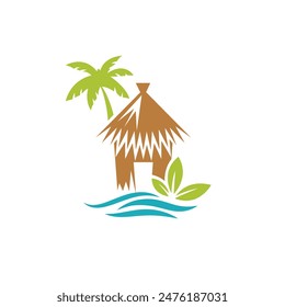 roof hut abstract logo modern style